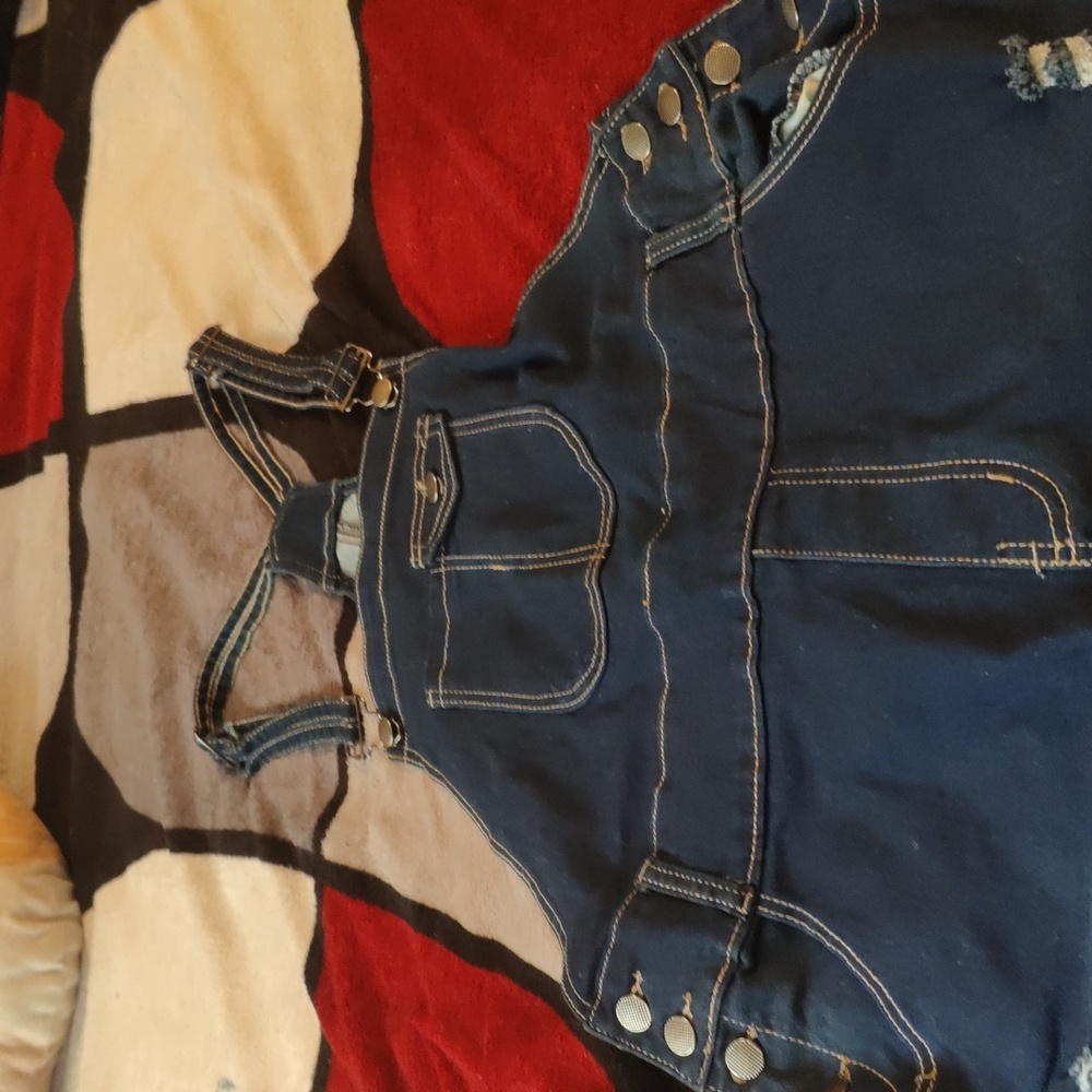 3XL Distressed Ling Collection Overalls